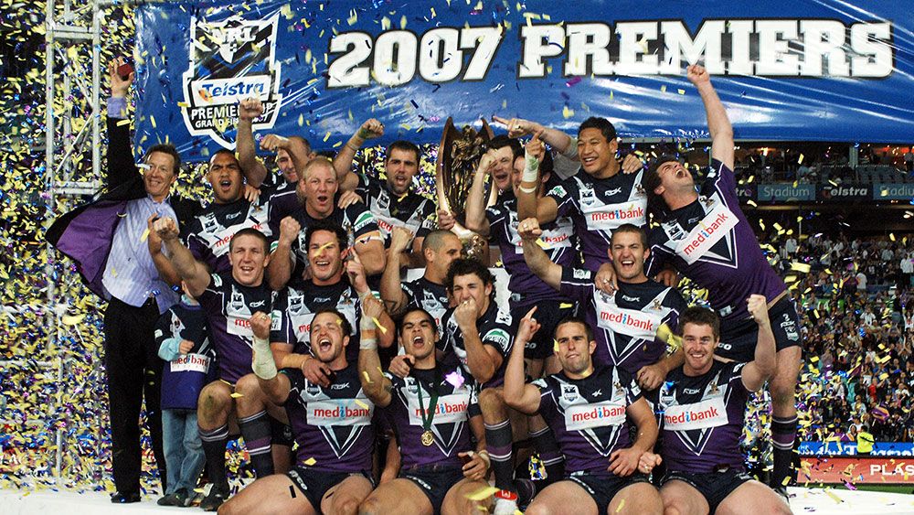 Melbourne Storm players gather to mark 10 years since 2007 NRL premiership