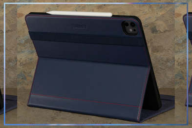 9PR: TORRO Leather Case for Apple iPad Pro 13-inch, Navy Blue