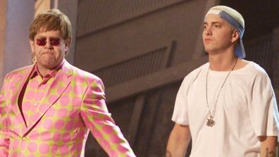 Elton John and Eminem are real life friends.