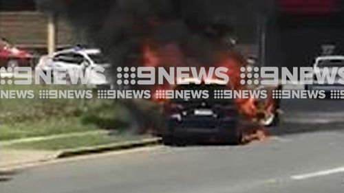 Wynnum Brisbane car fire explosion