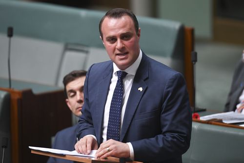 Tim Wilson speaking in the first sitting of the Lower House this week. (AAP)