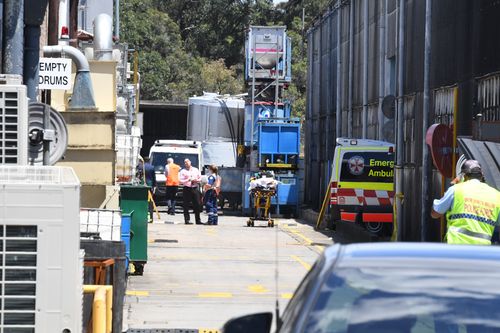 Emergency services responded to the industrial accident in Auburn. (AAP)