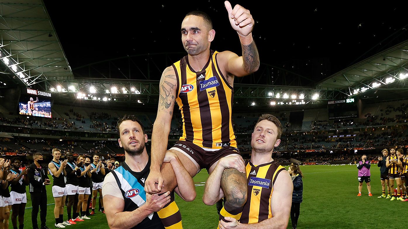 'An absolute champion': Tributes pour in for Shaun Burgoyne as Port Adelaide ruins milestone 400th match