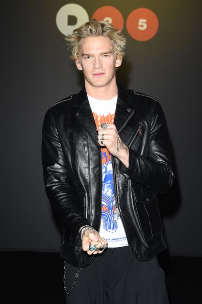 Cody Simpson attends the Dsquared2 fashion show during the Milan Men's and Women's Fashion Week Fall Winter 20 on January 10, 2020 in Milan, Italy.