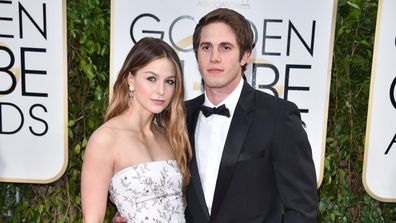 Actress Melissa Benoist and Blake Jenner attend the 73rd Annual Golden Globe Awards held at the Beverly Hilton Hotel on January 10, 2016 in Beverly Hills, California.