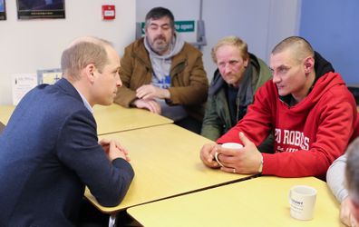 Prince William meets with homeless and vulnerable people