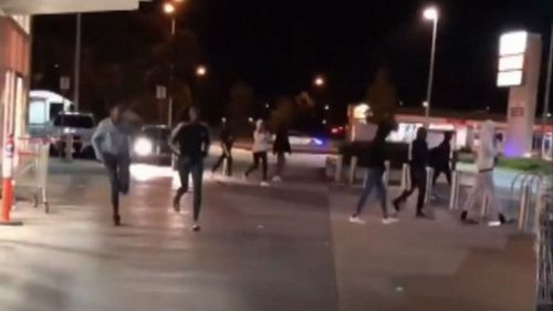 20 - 30 school aged youths gathered in Taylors Hill earlier this month to fight. Picture: 9NEWS