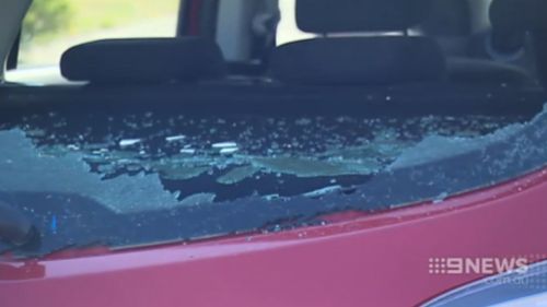 Vandals smashed in the windscreens of at least 18 cars in Melbourne's west. (9NEWS)