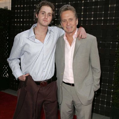 Michael Douglas and Cameron Douglas at "A Father...A Son...Once Upon a Time in Hollywood" Los Angeles Premiere in 2005.