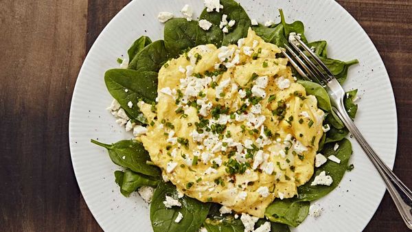 Tim Robard's feta scambled eggs