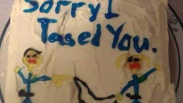 The 'Sorry I tased you' cake.