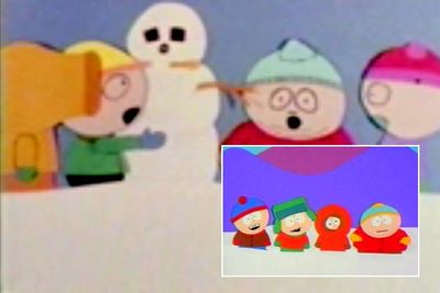 It's a truly bizarre experience to watch <i>The Spirit of Christmas</i>, the 1992 short film that introduced prototype versions of Matt Stone and Trey Parker's characters (while Kenny still gets killed, he looks like Cartman). <br/><br/>Stone and Parker remade <i>The Spirit of Christmas</i> in 1995 (inset) with characters who resemble their modern-day counterparts, and it's this version that landed them their own TV show.