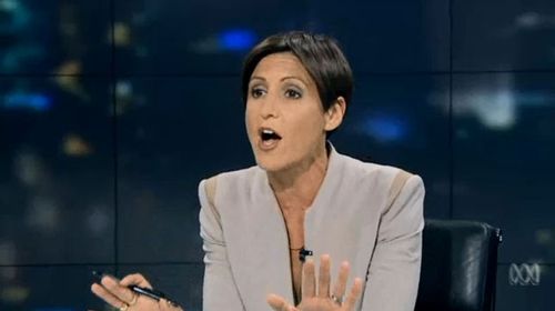 ABC host Emma Alberici interviews Australian representative of Hizb ut-Tahrir, Wassim Doureihi on Lateline. (ABC)