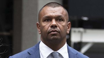 Kurtley Beale arrives at Sydney&#x27;s Downing Centre District Court.