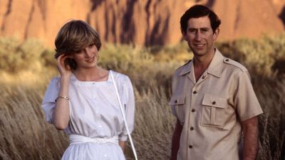 Princess Diana and Prince Charles at Uluru, 1983.