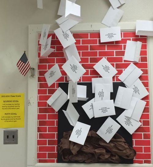 Acceptance letters from Hogwarts fly into the classroom. (Source: Reddit)