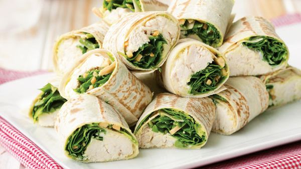 Chicken and rocket rolls