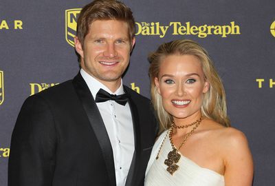 Retired Test cricketer Shane Watson and wife Lee Furlong. (Getty)