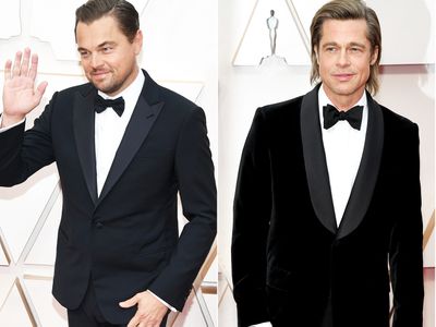 Leonardo DiCaprio and Brad Pitt on the Oscars red carpet