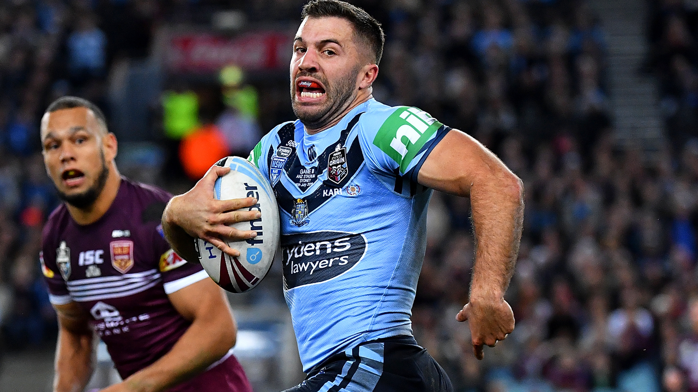 James Tedesco scores 79th minute try to win State of Origin series for NSW Blues