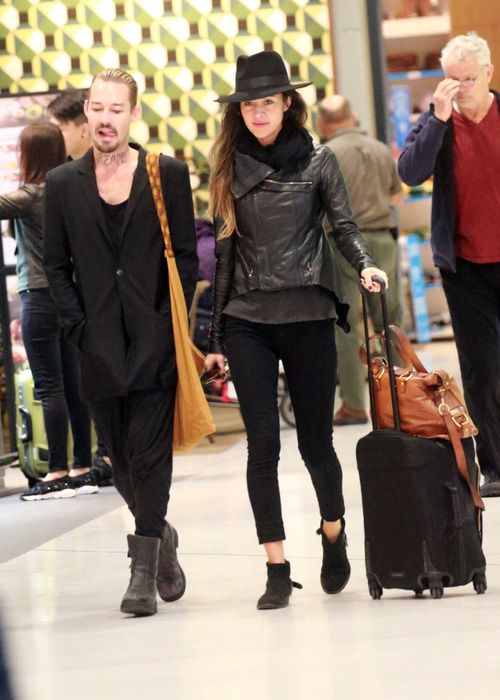 Leslie and Johns at Los Angeles Airport. (Diimex)