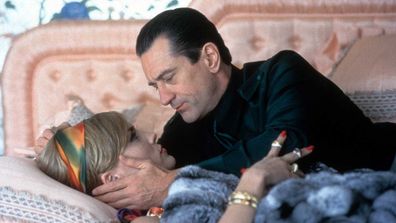 Sharon Stone and Robert De Niro share a tender moment in Casino.