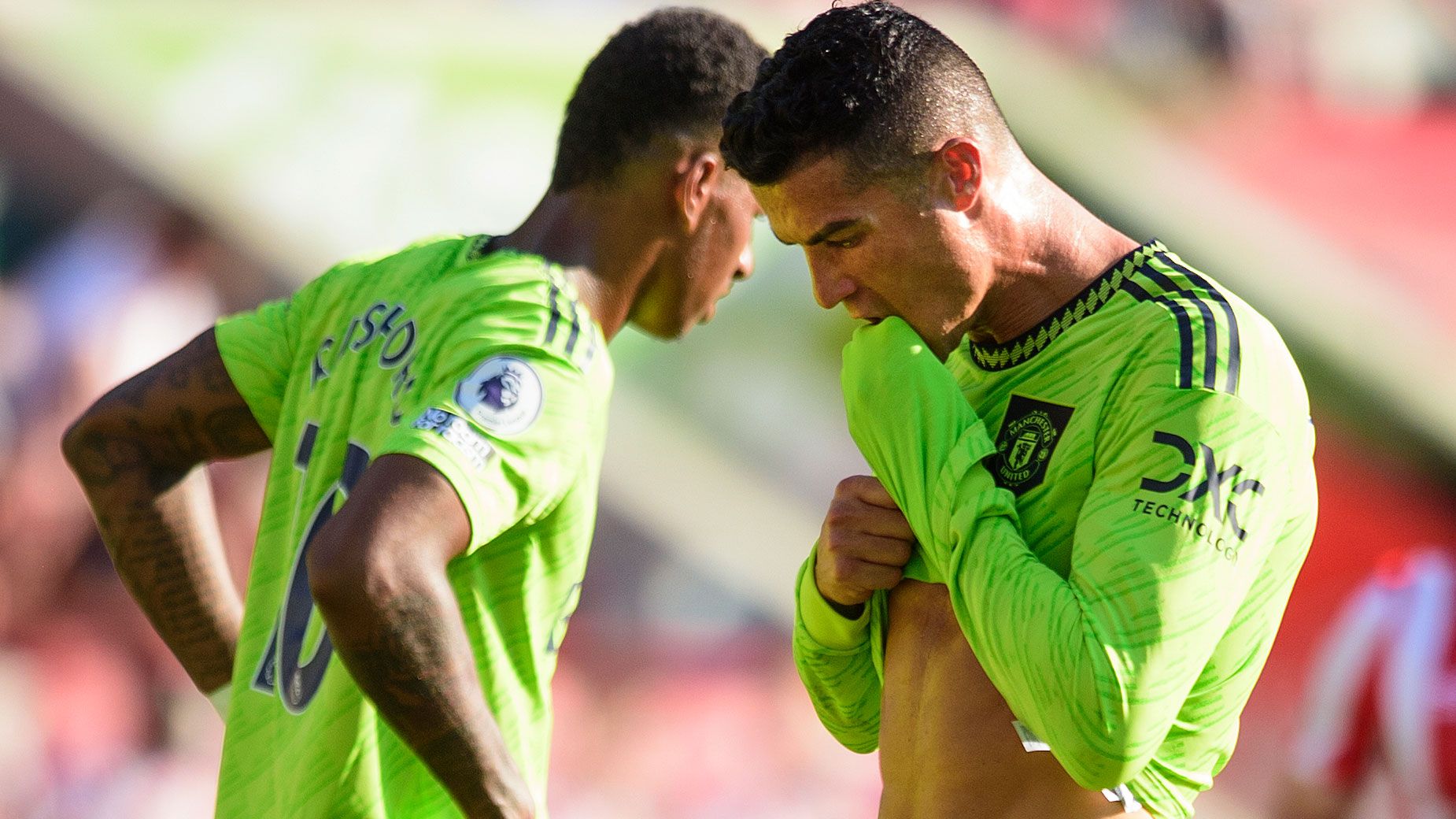 Cristiano Ronaldo of Manchester United during their loss to Brentford FC.