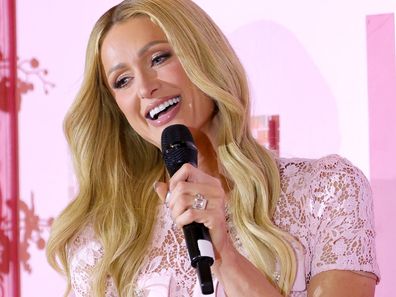 Paris Hilton speaks onstage during Los Angeles Magazine's The L.A. Woman Luncheon at The Beverly Hilton on April 18, 2025 in Beverly Hills, California. 