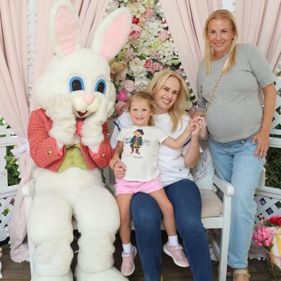 Ramona Agruma and Rebel Wilson with daughter Royce