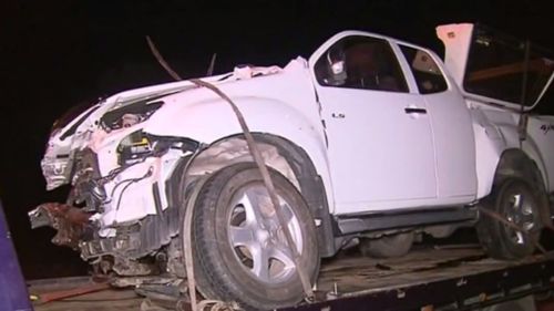 Mr Burdett was a passenger in the white ute. (9NEWS)