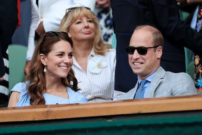 The Duke and Duchess of Cambridge in the Royal Box on Day 13 of Wimbledon 2019. 