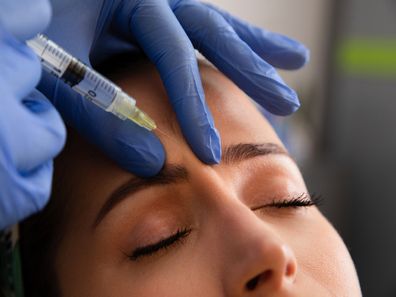 woman receiving botox