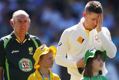 The tribute proved overwhelming for skipper Michael Clarke.