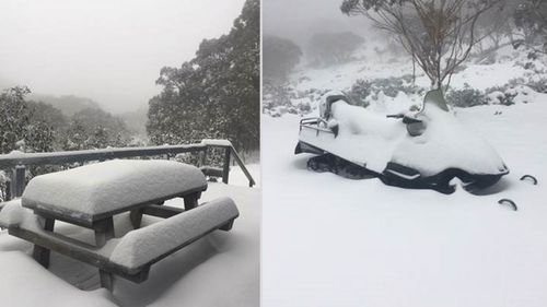 Cold temperatures hit Australia's east coast with snow across the resorts