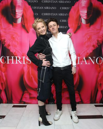 Anne Heche and son Homer Laffoon attend the celebration launch of Christian Siriano's new book 'Dresses to Dream About' at The London West Hollywood at Beverly Hills on November 19, 2021 in West Hollywood, California.