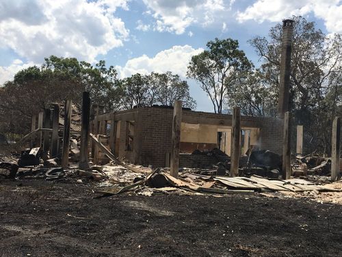 One of the homes destroyed by a fire in Finch Hatton.