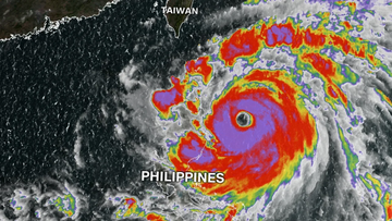 Doksuri intensified into a super typhoon on Tuesday morning.