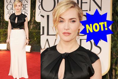 Kate's got a track-record of wow-ing on the red carpet, so we're a little disappointed with this number.