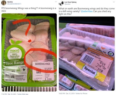 Woolworths change name of culturally insensitive 'Boomerang Wings'