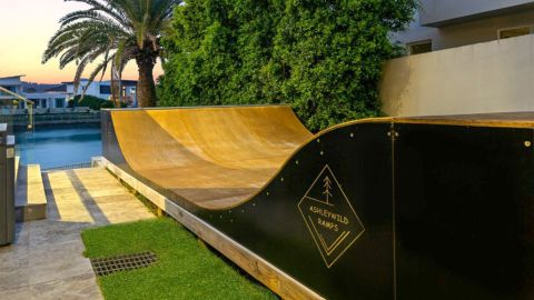 luxury gold coast home under offer skateboard ramp domain