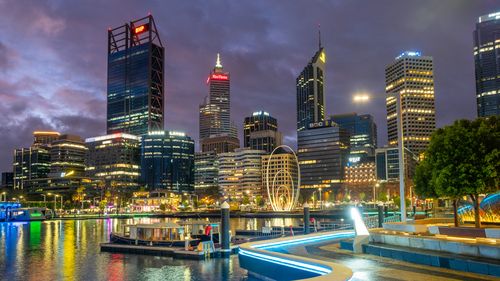 Elizabeth Quay, Perth WA at night