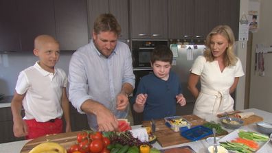 In the lead-up to the first day of school Curtis surprised 10-year-old Tommy and 11-year-old Reilly.