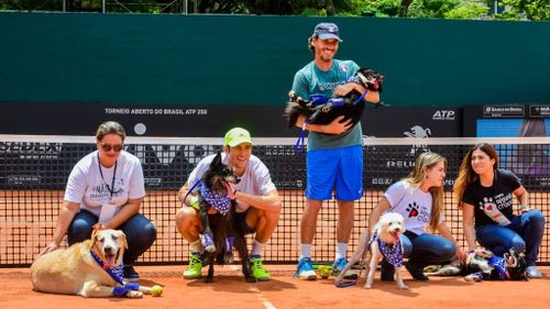 The quirky "ball-boys" were used to spruik adoption. (Facebook / Brazil Open de Tenis))