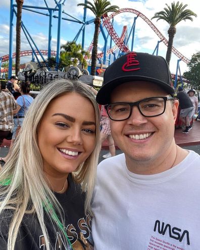 Johnny Ruffo with his long-term partner Tahnee Sims.