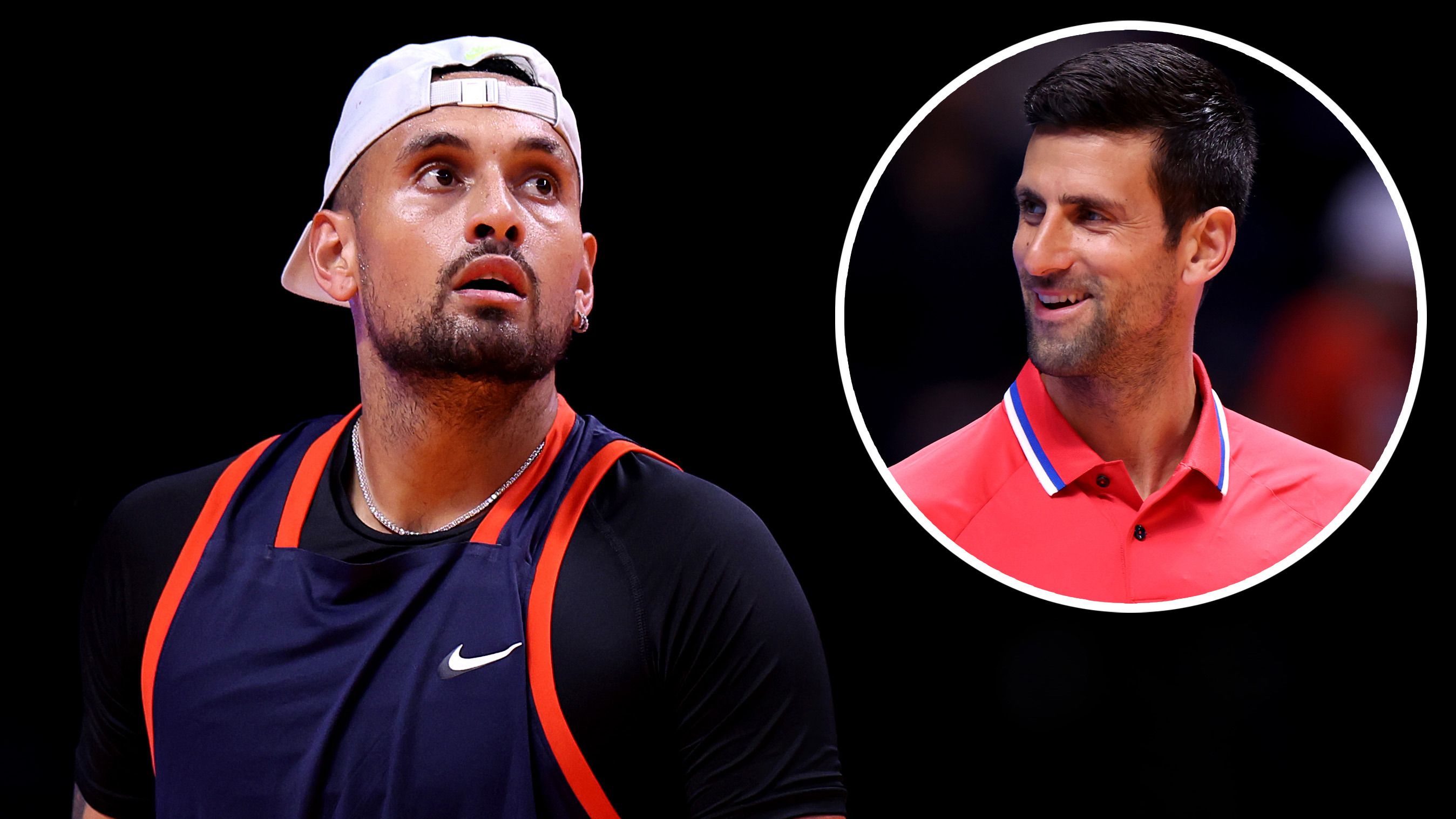 Nick Kyrgios played Grigor Dimitrov  after Novak Djokovic pulled out at the last minute.