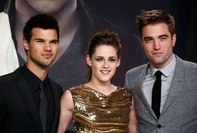 (From left) Taylor Lautner, Kristen Stewart and Robert Pattinson at the 2012 Berlin premiere of 'The Twilight Saga: Breaking Dawn - Part 2.'