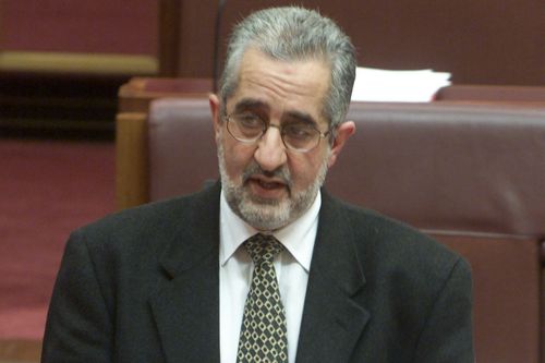 Nick Bolkus moving a motion in the Senate.