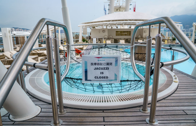 A closed Jacuzzi on board the Genting Cruise Lines Genting Dream during a media tour of the cruise ship while berthed in Hong Kong, China, on Wednesday, July 28, 2021.
