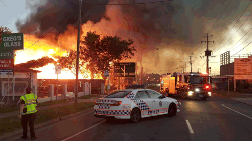 Police are treating the West Ipswich fire as suspicious. (Queensland Police Service)