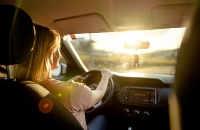 Woman in car